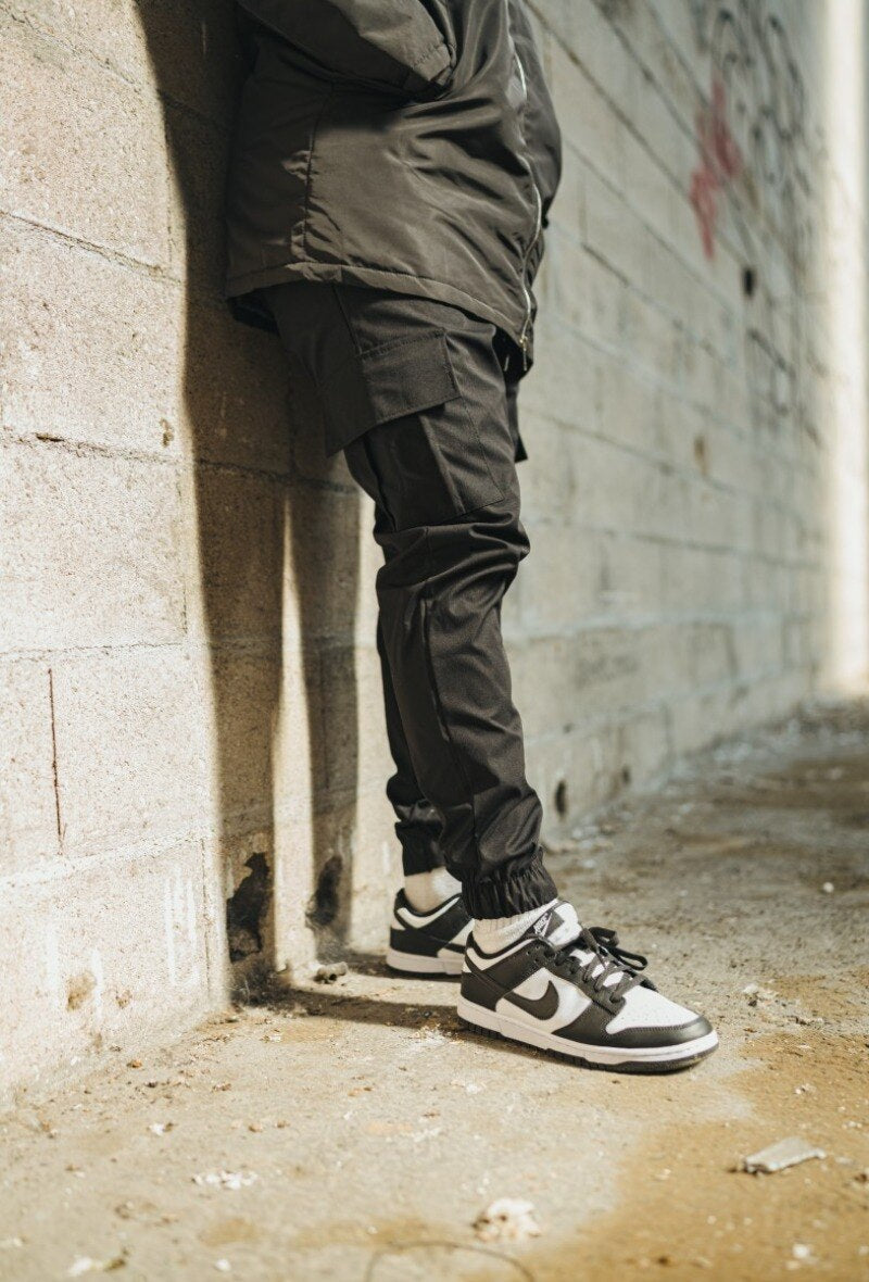 Jogger pantalon cargo uni Noir Marley Basics