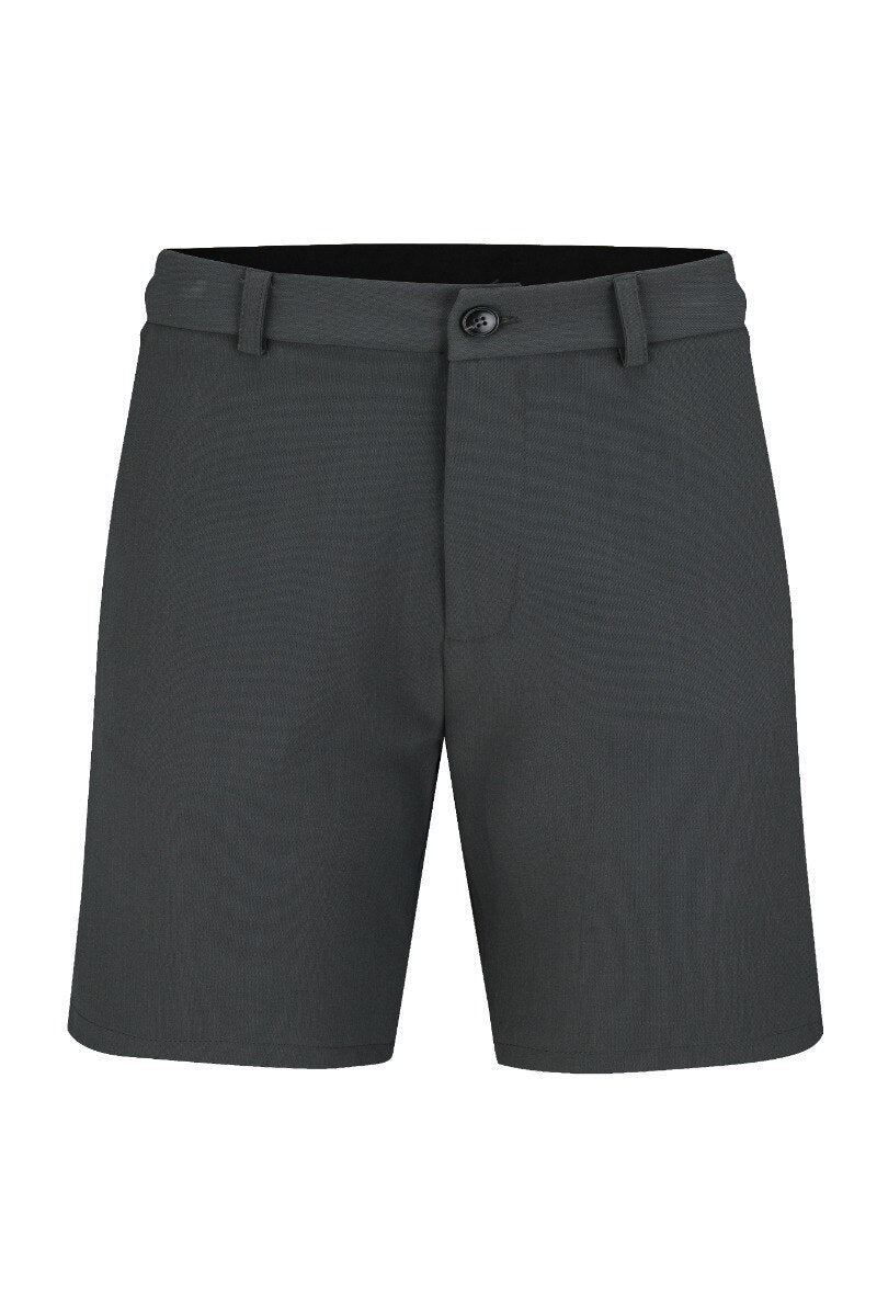 Short habillé en toile gris foncé