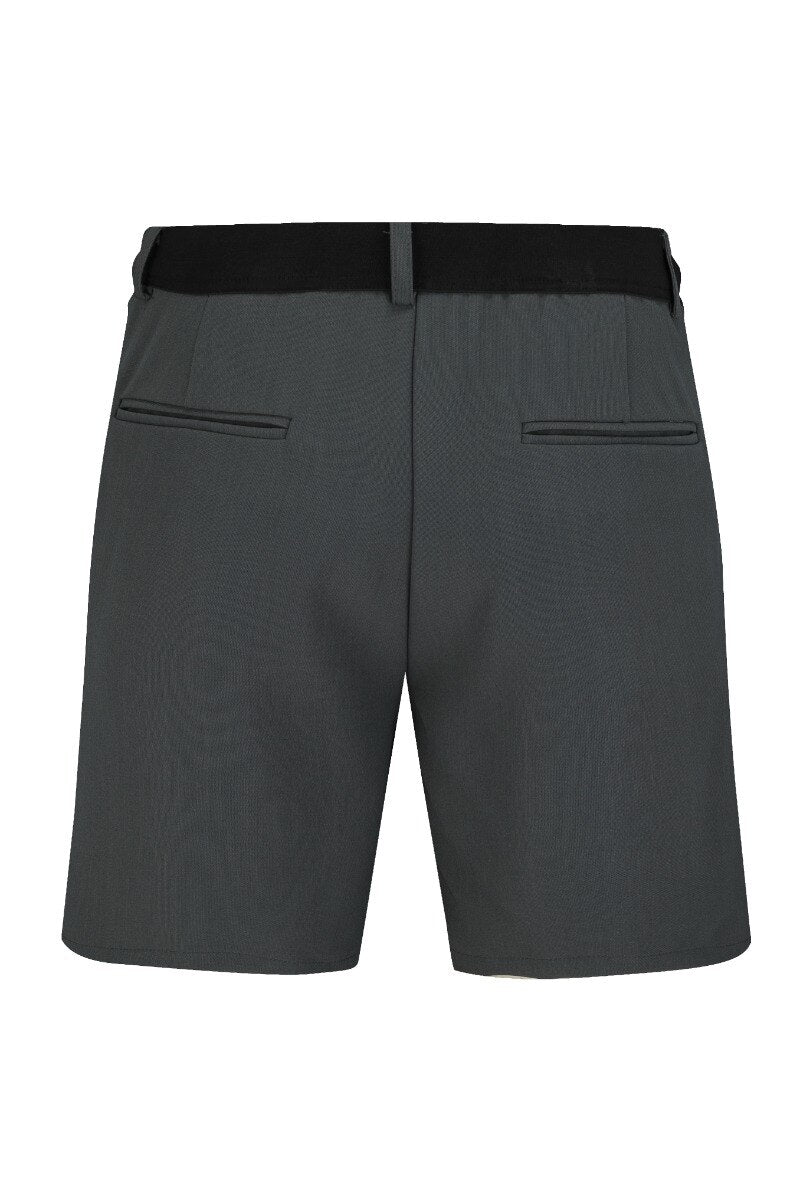 Short habillé en toile gris foncé
