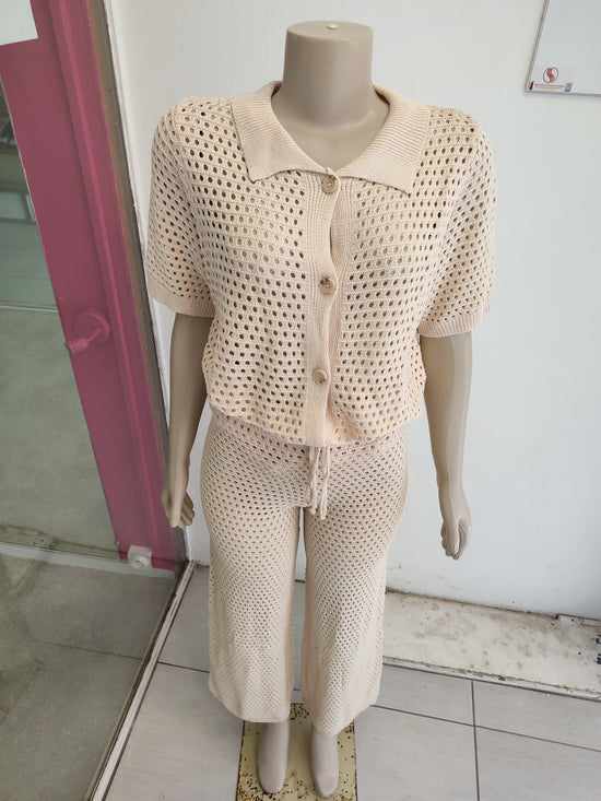 Ensemble maille beige " St Anne "