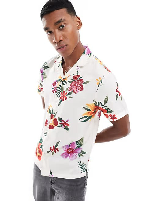 Chemise "Fleurs tropicales "