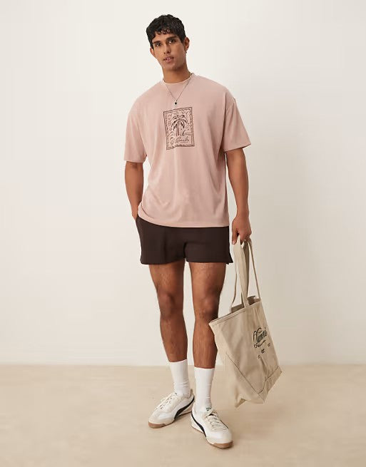 Short "MochaPink Drip"