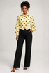 Chemise à manches longues avec col classique et coupe cintrée - Jaune
