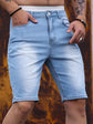 Short en jean bleu clair