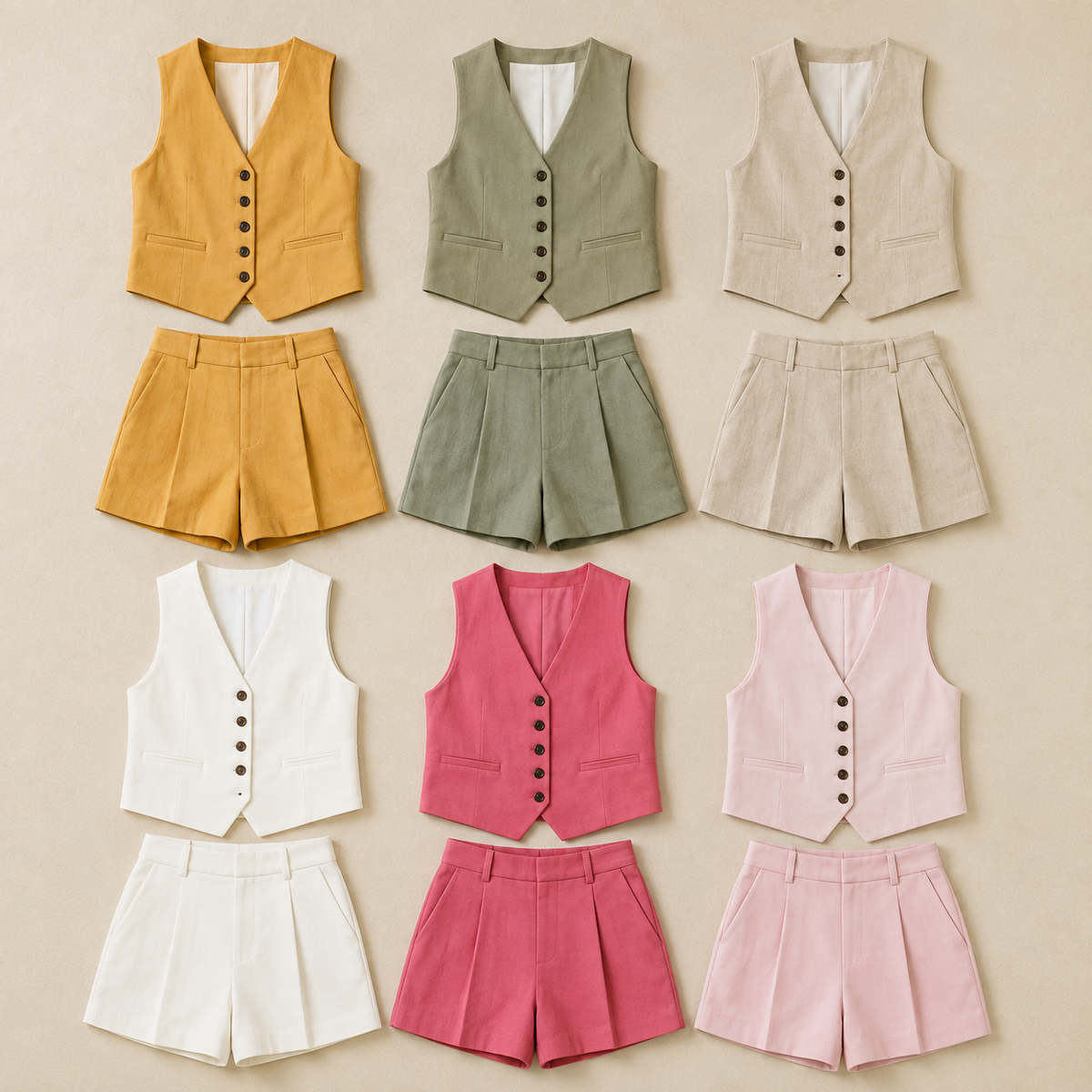 Ensemble gilet et short couleurs - Marley