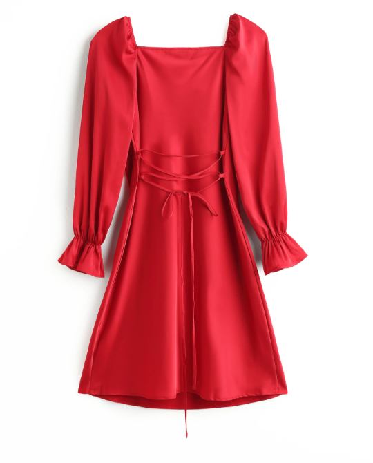 Robe Rouge en satin