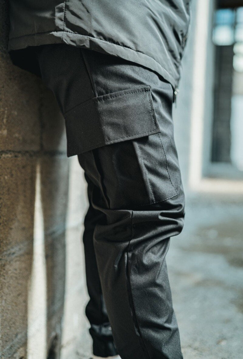 Jogger pantalon cargo uni Noir Marley Basics