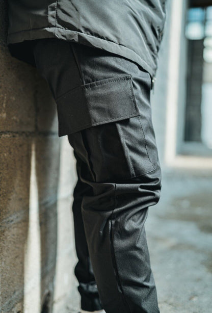 Jogger pantalon cargo uni Noir Marley Basics