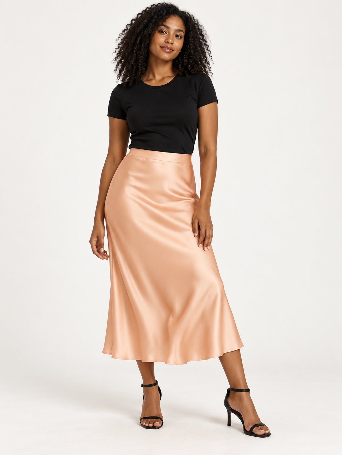 Jupe satinée Basics Marley
