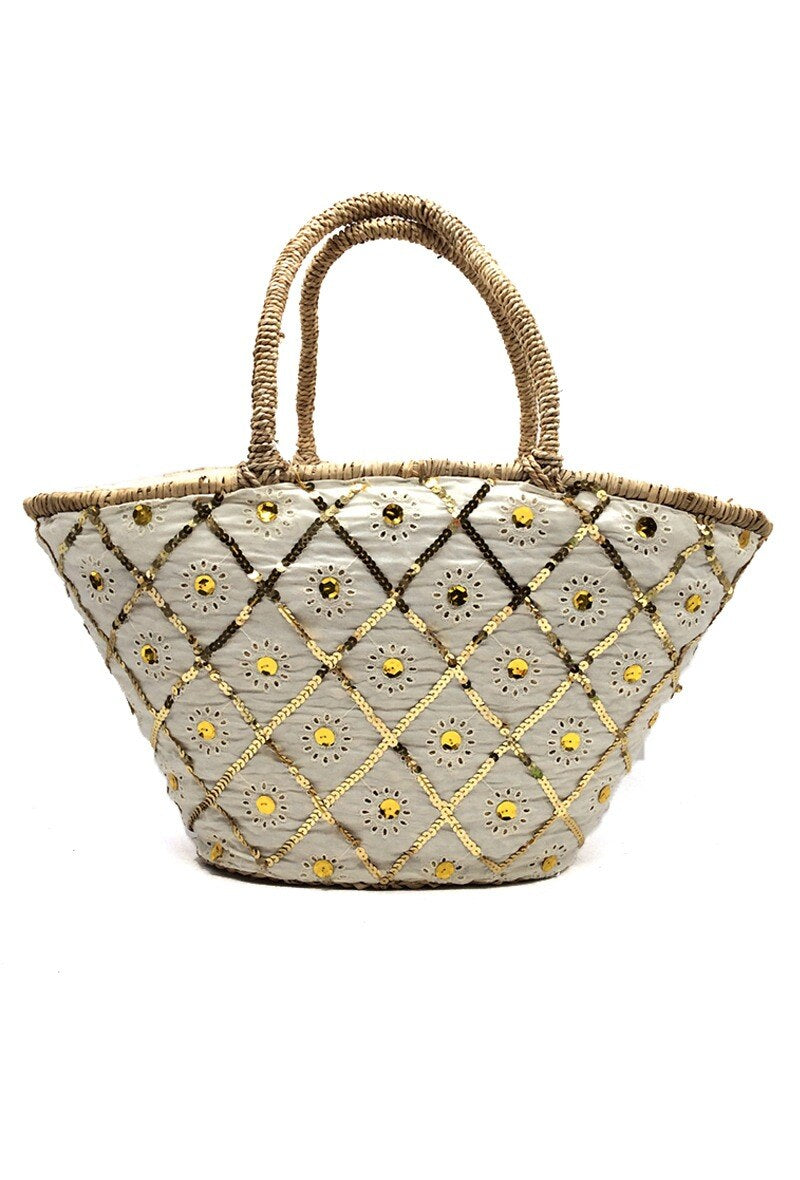 Sac de plage " Golden hour " Fait main