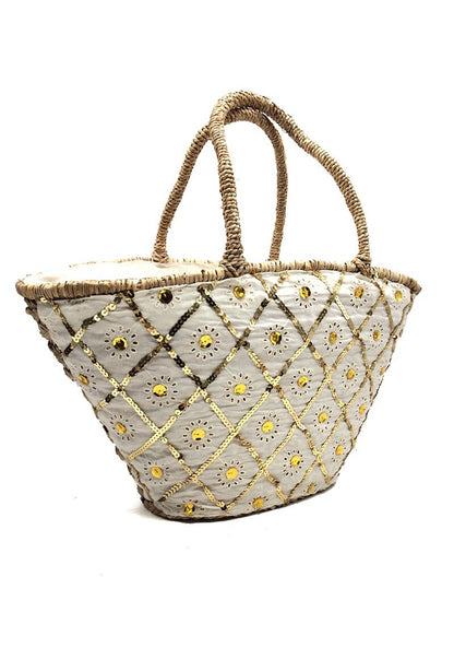 Sac de plage " Golden hour " Fait main