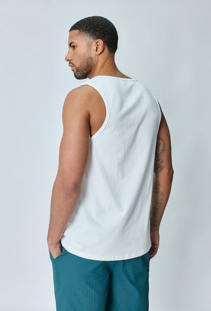 T-shirt Blanc uni sans manches